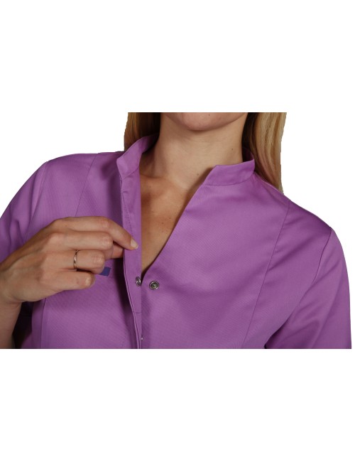 fitted medical tunic for women with press studs