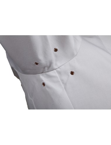 women chef coat with collar crossed on the side