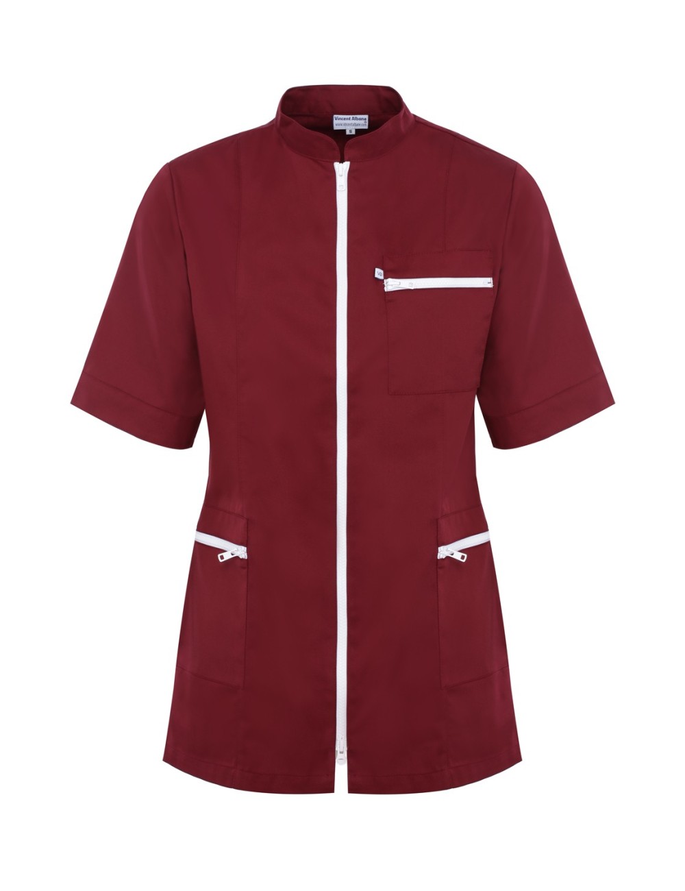 medical fitted tunic for women with zip