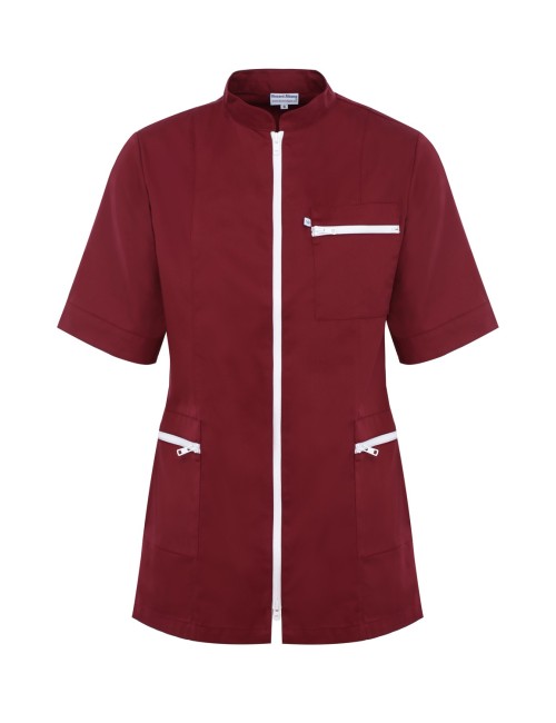 medical fitted tunic for women with zip