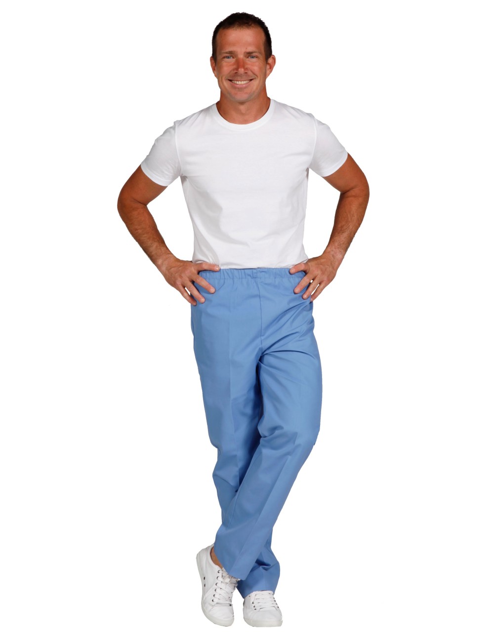 unisex pantalones medicos de cintura elástica