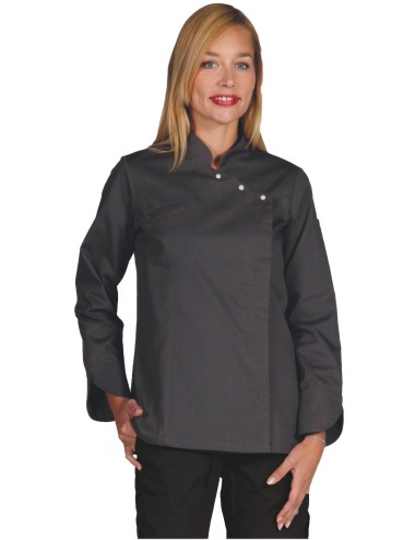 fitted women chef jacket with short and long sleeves