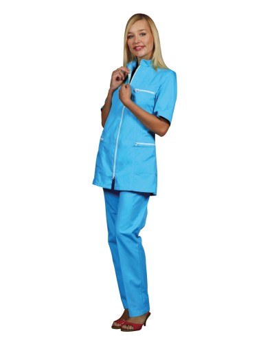 medical fitted tunic for women with zip