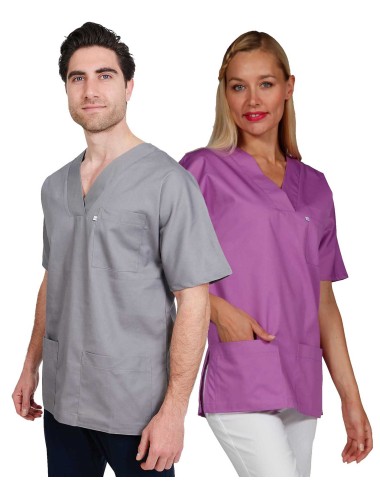 túnica medica unisex cuello en V