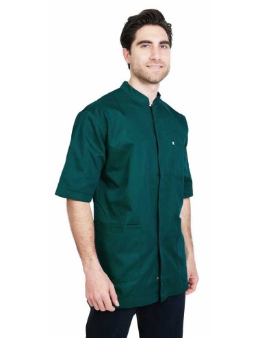 Medical tunic for men with hidden press studs.