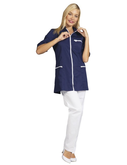 medical fitted tunic for women with zip