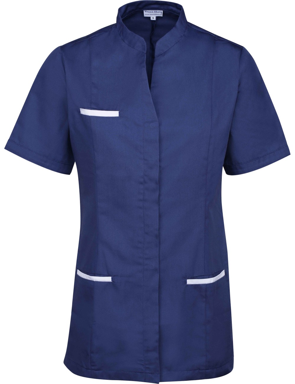 fitted medical tunic for women with press studs