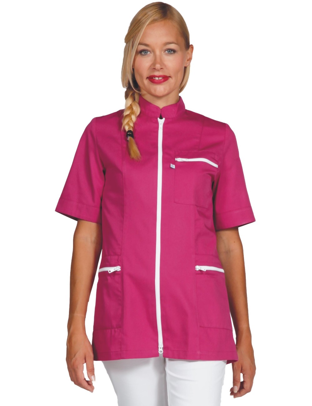 medical fitted tunic for women with zip