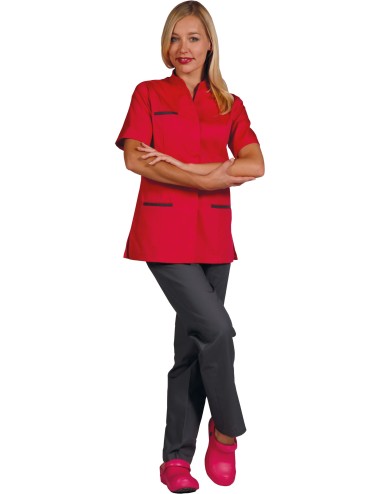 fitted medical tunic for women with press studs