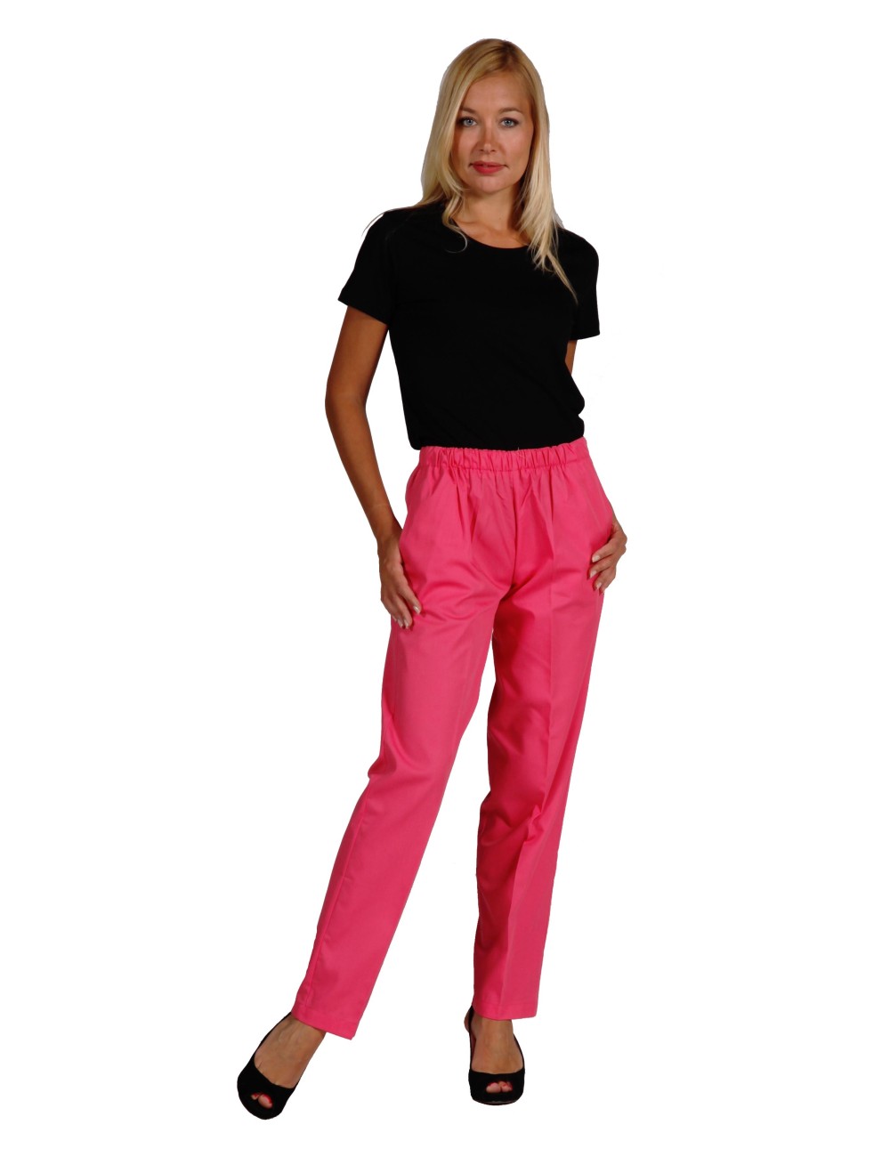 elastic scrub pants for women